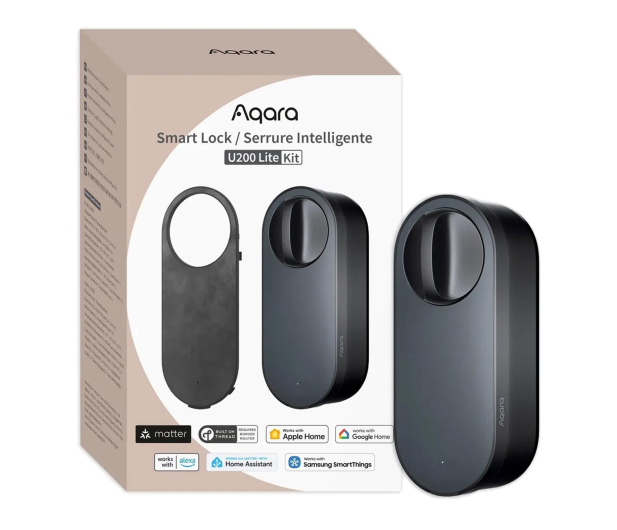 Aqara OUTLET - Aqara Smart Lock U200 Lite Czarny - 1478552 - zdjęcie